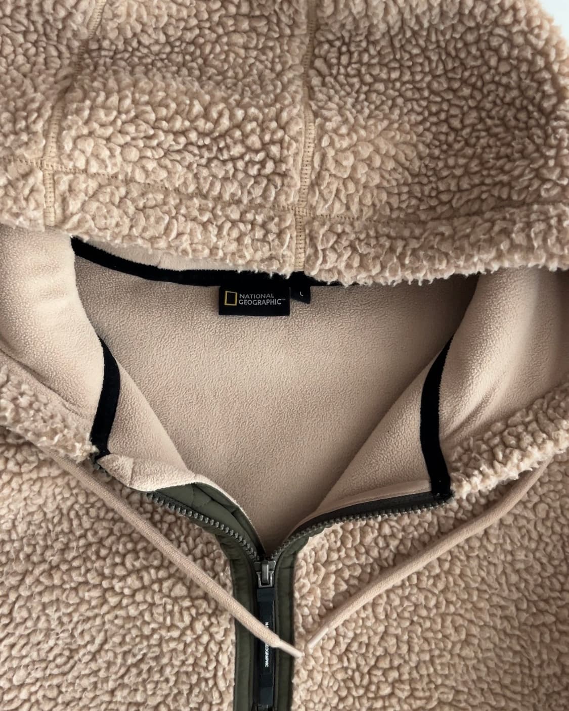 내셔널지오그래픽 플리스 후드 아노락 자켓 L 상품이미지3