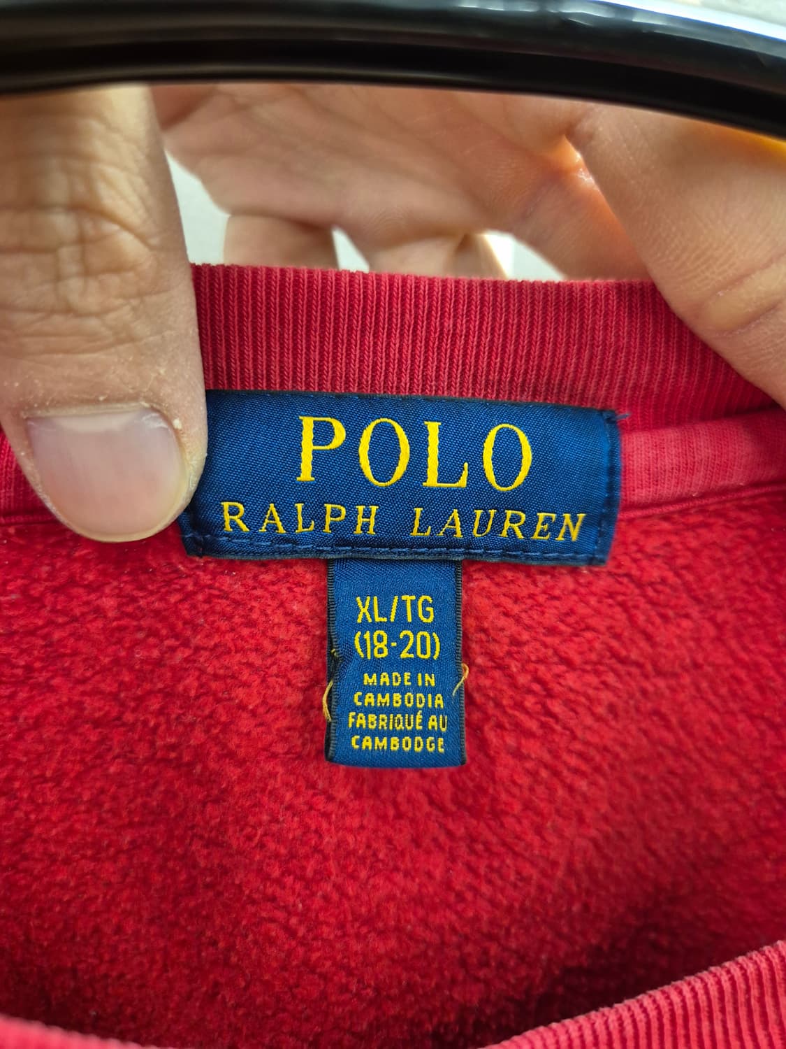 폴로 랄프로렌 맨투맨 XL 레드 상품이미지5