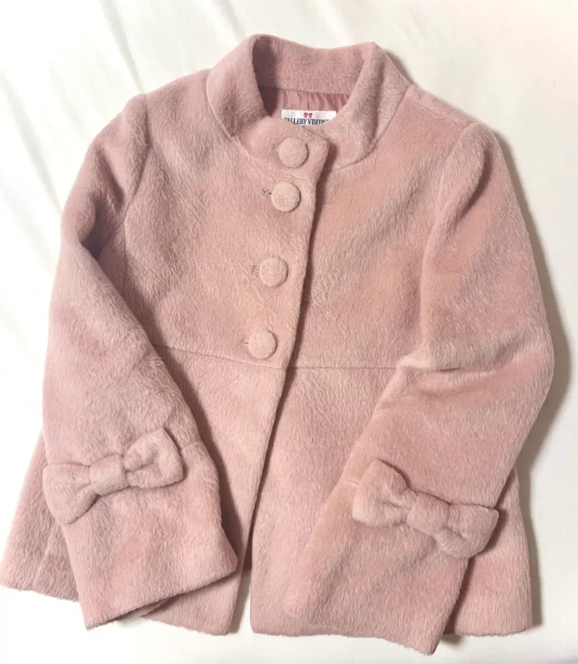 일브 메조피아노깔 갤러리비스콘티 리본 숏코트 자켓 라떼갸루 히메갸루 상품이미지1