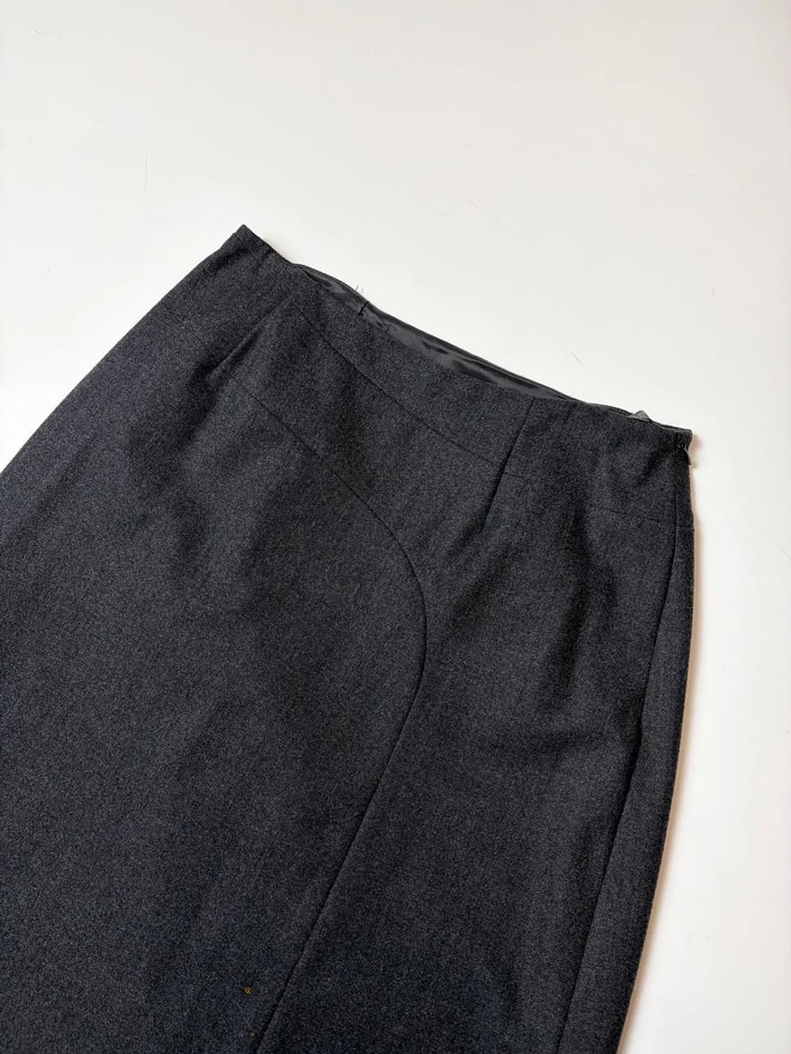 질샌더 울 블렌드 미니멀 랩 디테일 스커트 PN9427 상품이미지2