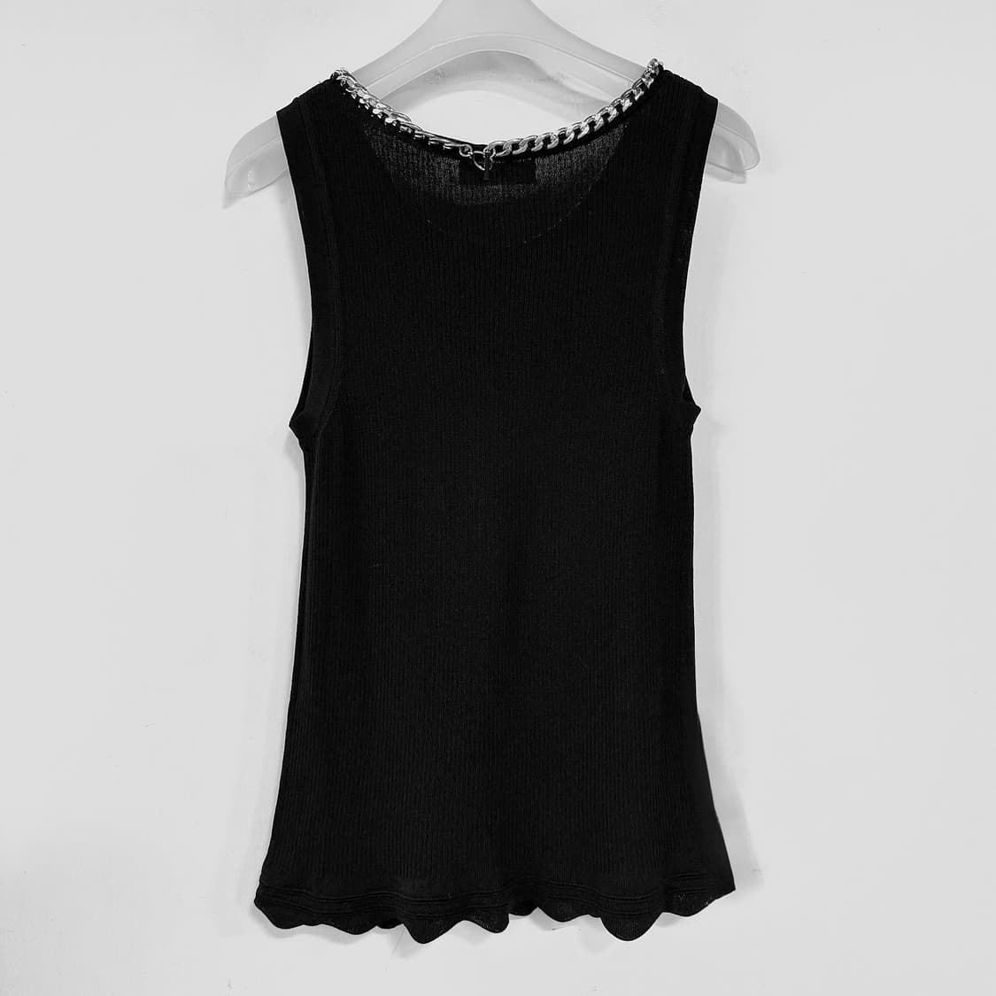 미샤 체인 장식 슬리브리스 니트 탑 상품이미지7