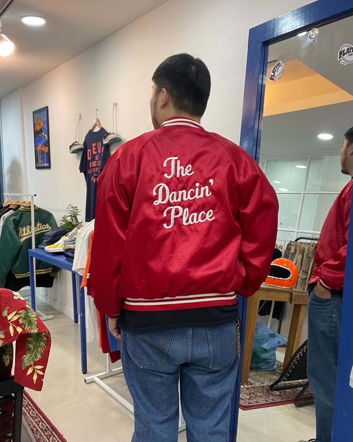 90's Usa made HARTWELL 사틴 자켓 상품이미지1