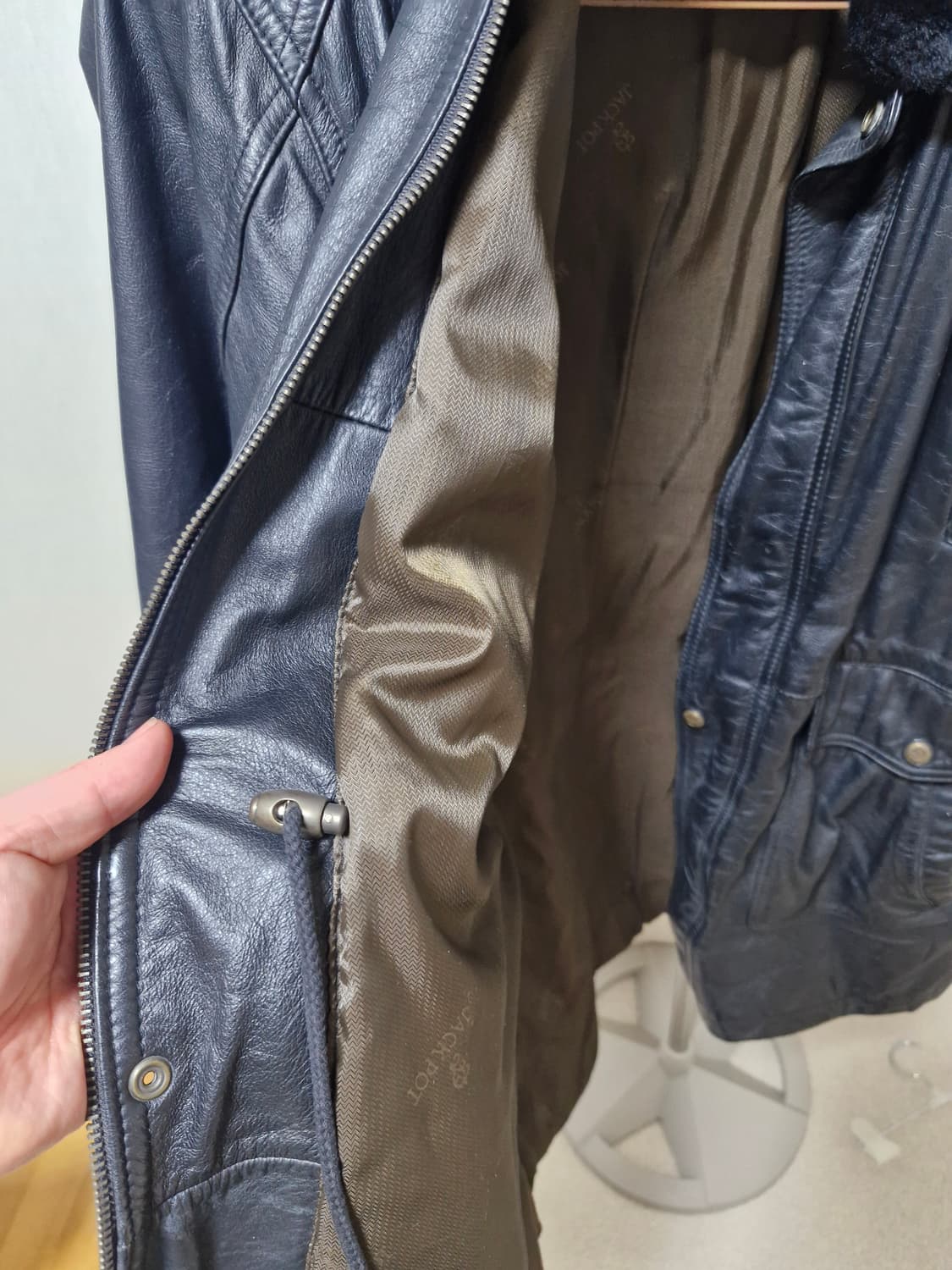 빈티지 가죽 무스탕 카코트 형사가죽잠바 105-110 상품이미지4