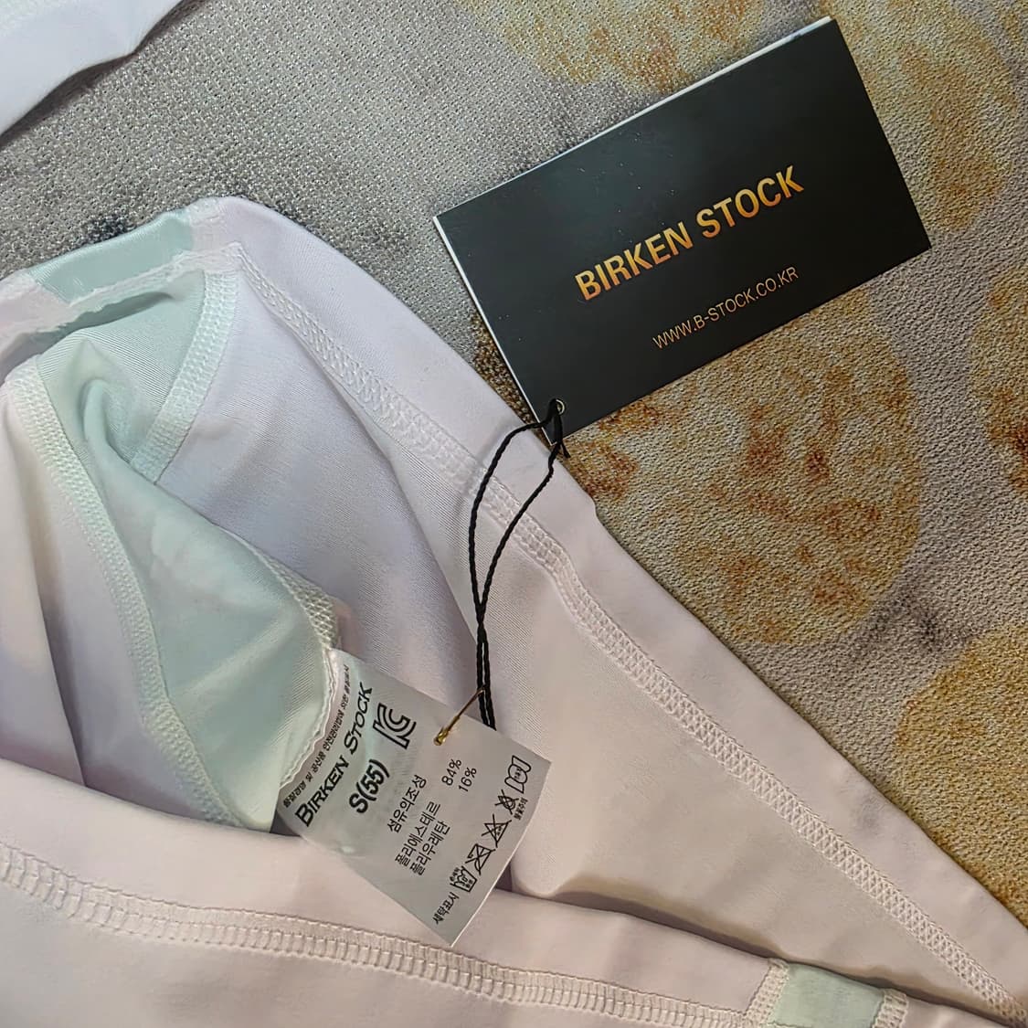 새상품택O 버켄스탁 정품 래쉬가드 S (화이트/민트 SPF50+ 등 기능 상품이미지4