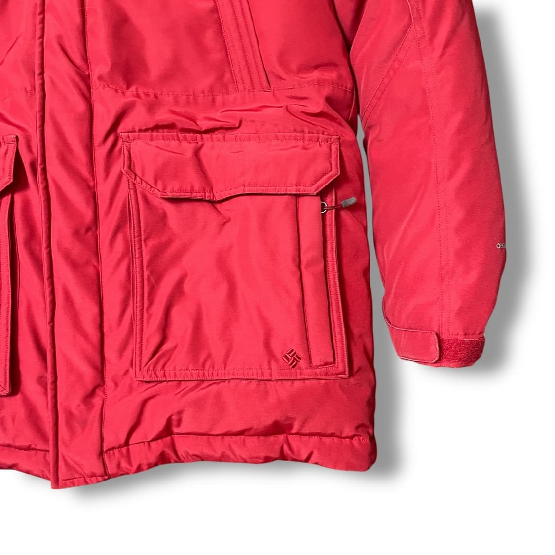 컬럼비아 레드 덕다운 후드 야상 패딩 점퍼 L 상품이미지4