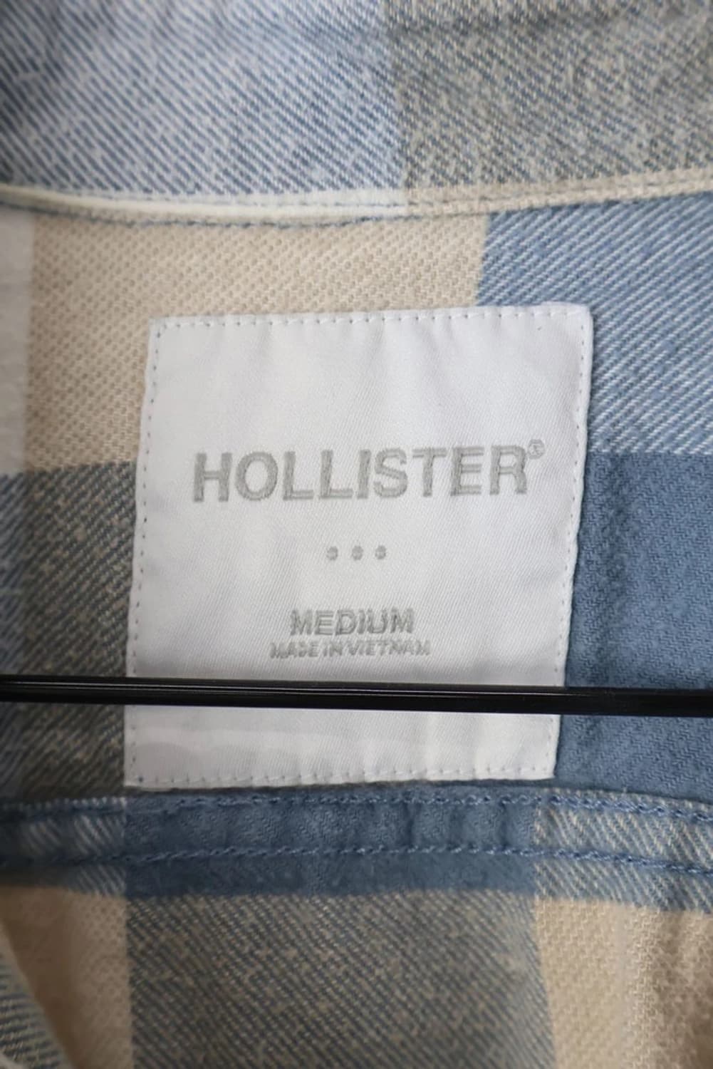 Hollister Plaid Shirt Blue Beige Shirt 상품이미지6