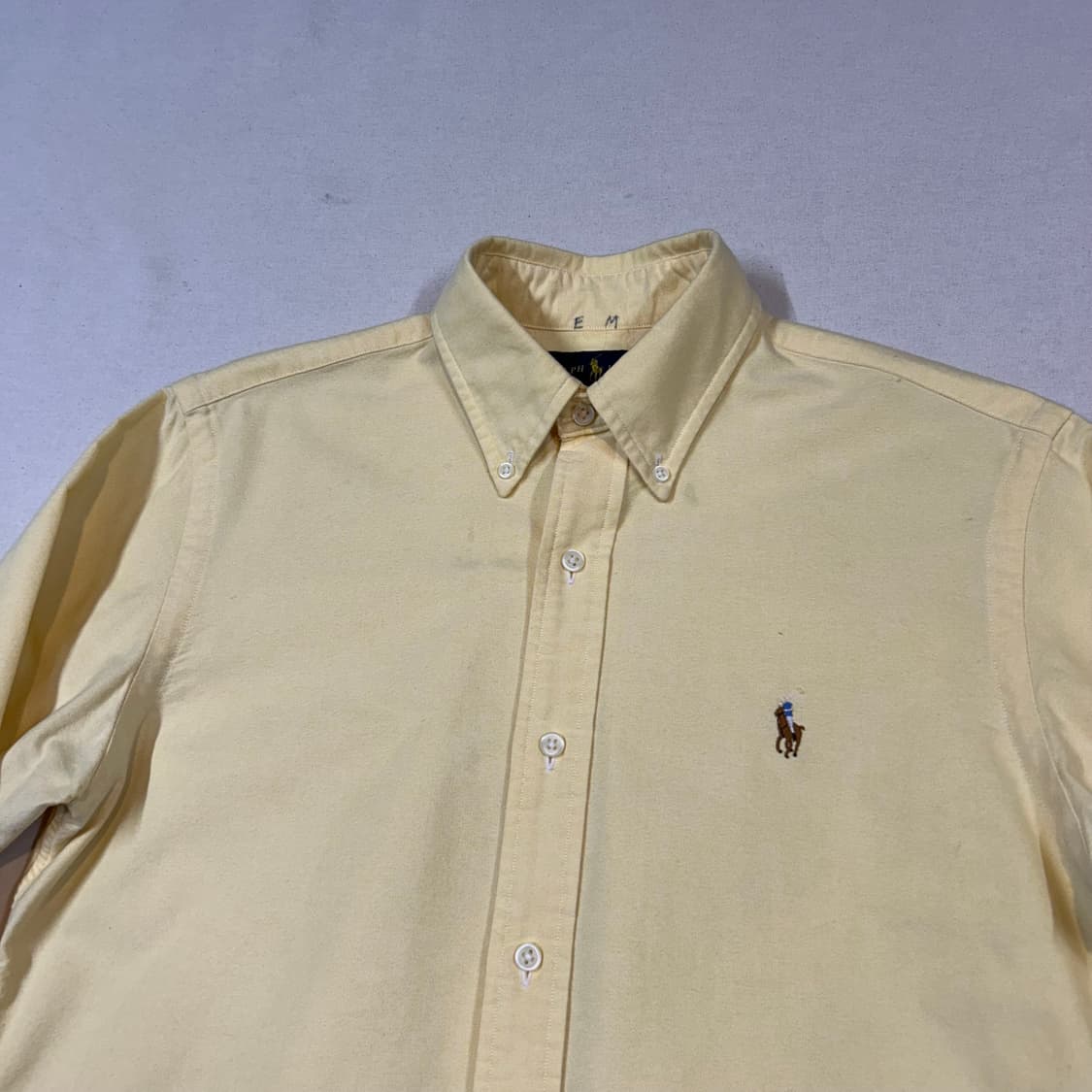 S) 폴로 랄프로렌 옐로우 클래식 옥스포드 셔츠 신형 상품이미지3