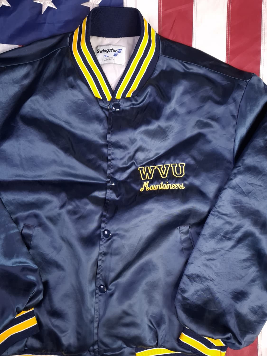 특A 90's 미국제조 스윙스터 새틴 바시티 자켓 상품이미지4