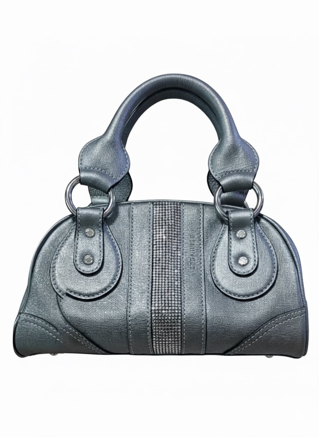 빈폴 빈티지 메탈릭 실버 미니 토트백 상품이미지2