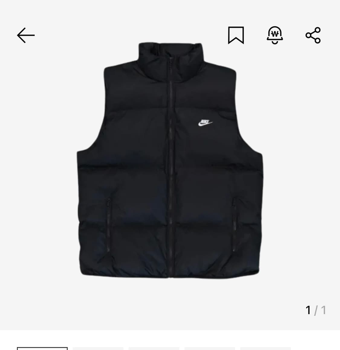 나이키 nsw 패딩조끼 개봉만한 새상품 상태SSS 상품이미지1