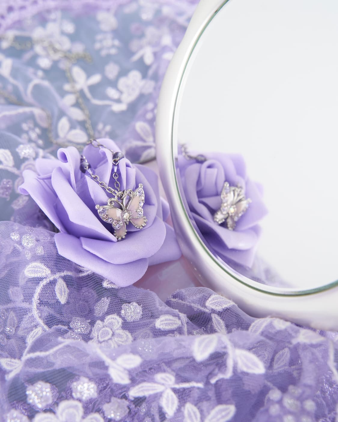 Anna sui 뮤트퍼플 큐빅 포이트 목걸이 상품이미지1