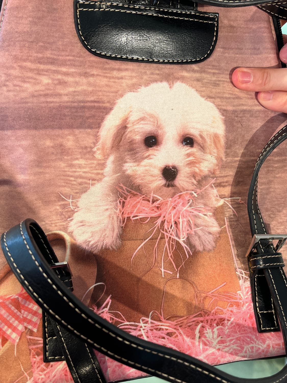 큐빅 강아지 프린팅 백팩 상품이미지6