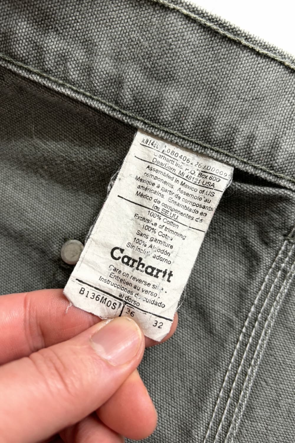 칼하트 B136 MOS 더블니 카펜터 팬츠 34~35" 상품이미지8