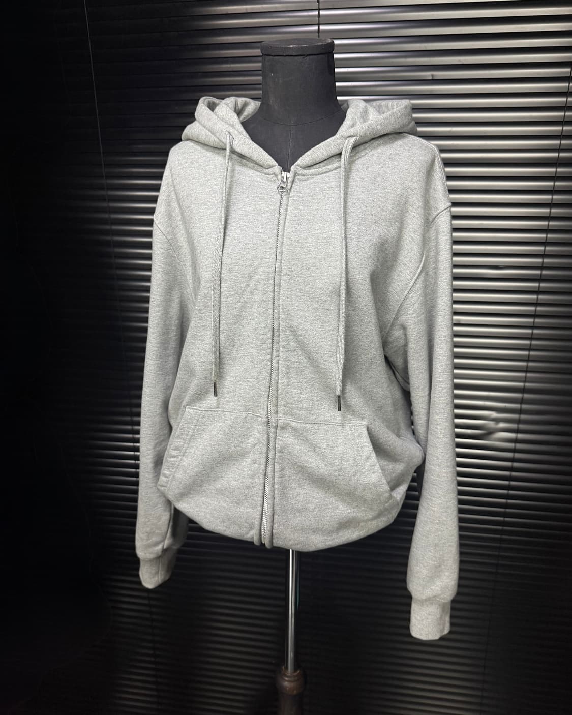 멜란지마스터 YKK 투웨이 지퍼 스웻 후드 집업 그레이 회색 M 95 상품이미지1