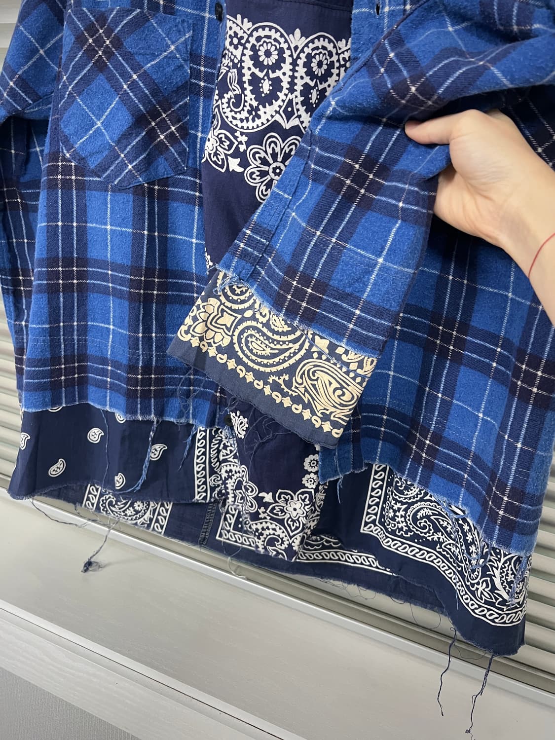 OLDPARK-PAISLEY PULLOVER SHIRT (BLUE) 상품이미지4
