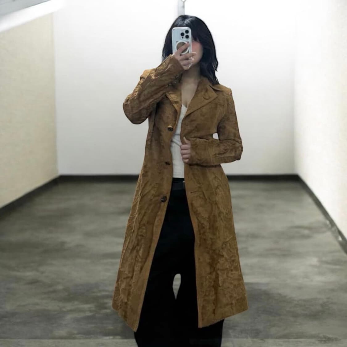 타임 텍스쳐 퍼 코트 상품이미지1