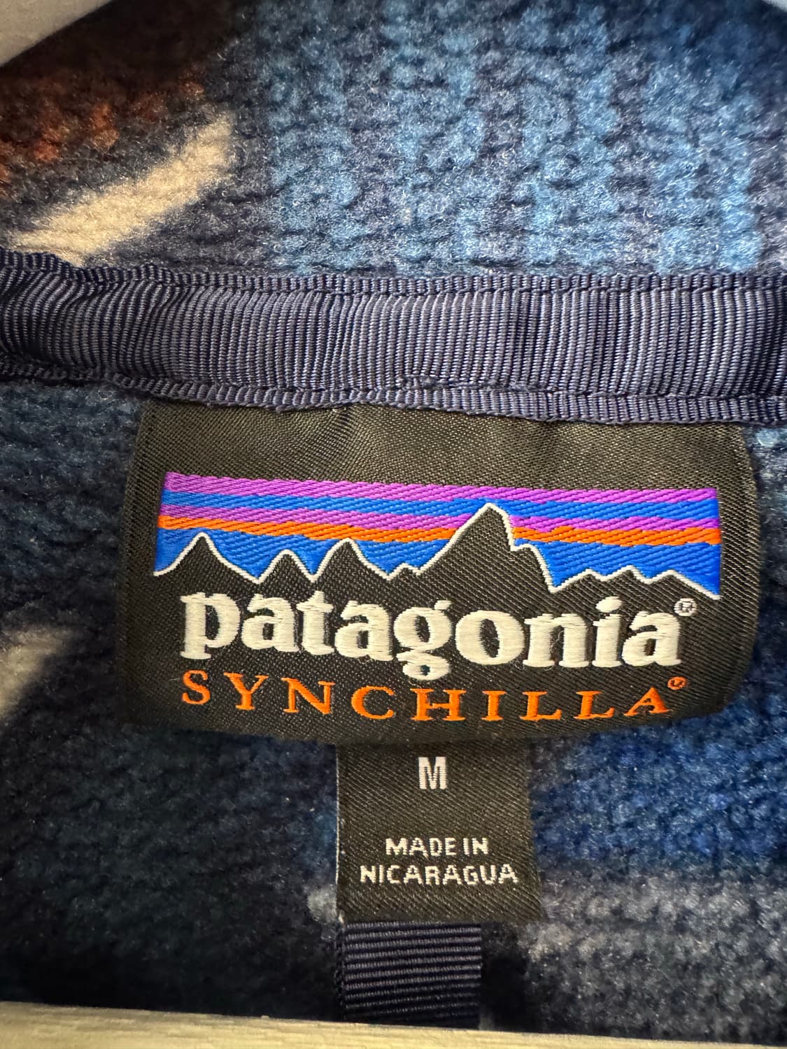 파타고니아 패턴 신칠라 아즈텍 블루 M 상품이미지2