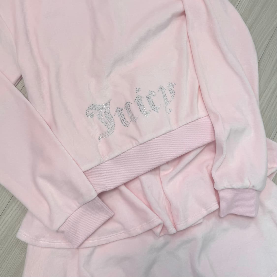 쥬시꾸뛰르 벨루어 핑크 셋업 상품이미지6