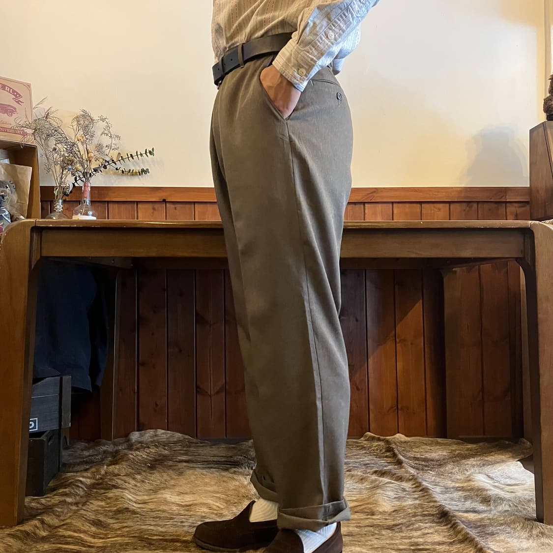 90‘s 리바이스 액션 슬랙스 팬츠 36/32 상품이미지9