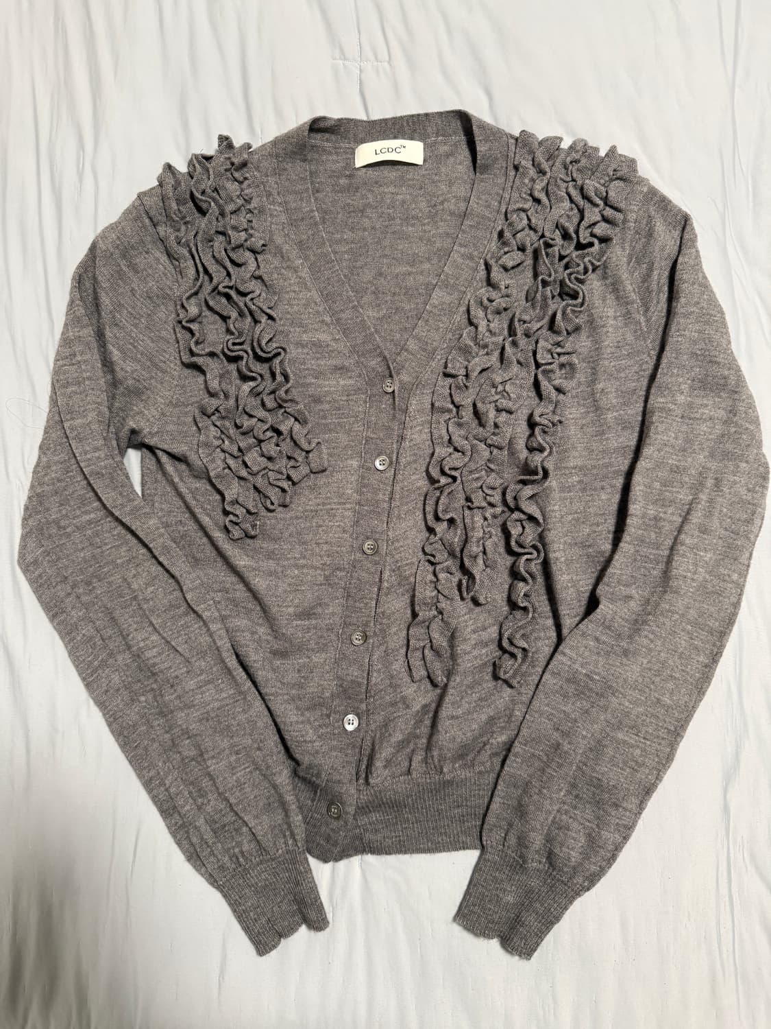 엘씨디씨티엠 프릴가디건 그레이 상품이미지2