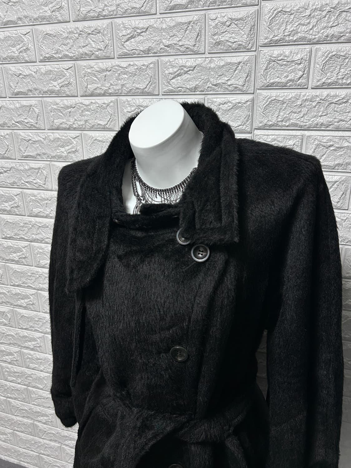 시스템 알파카 하이넥 코트 상품이미지4