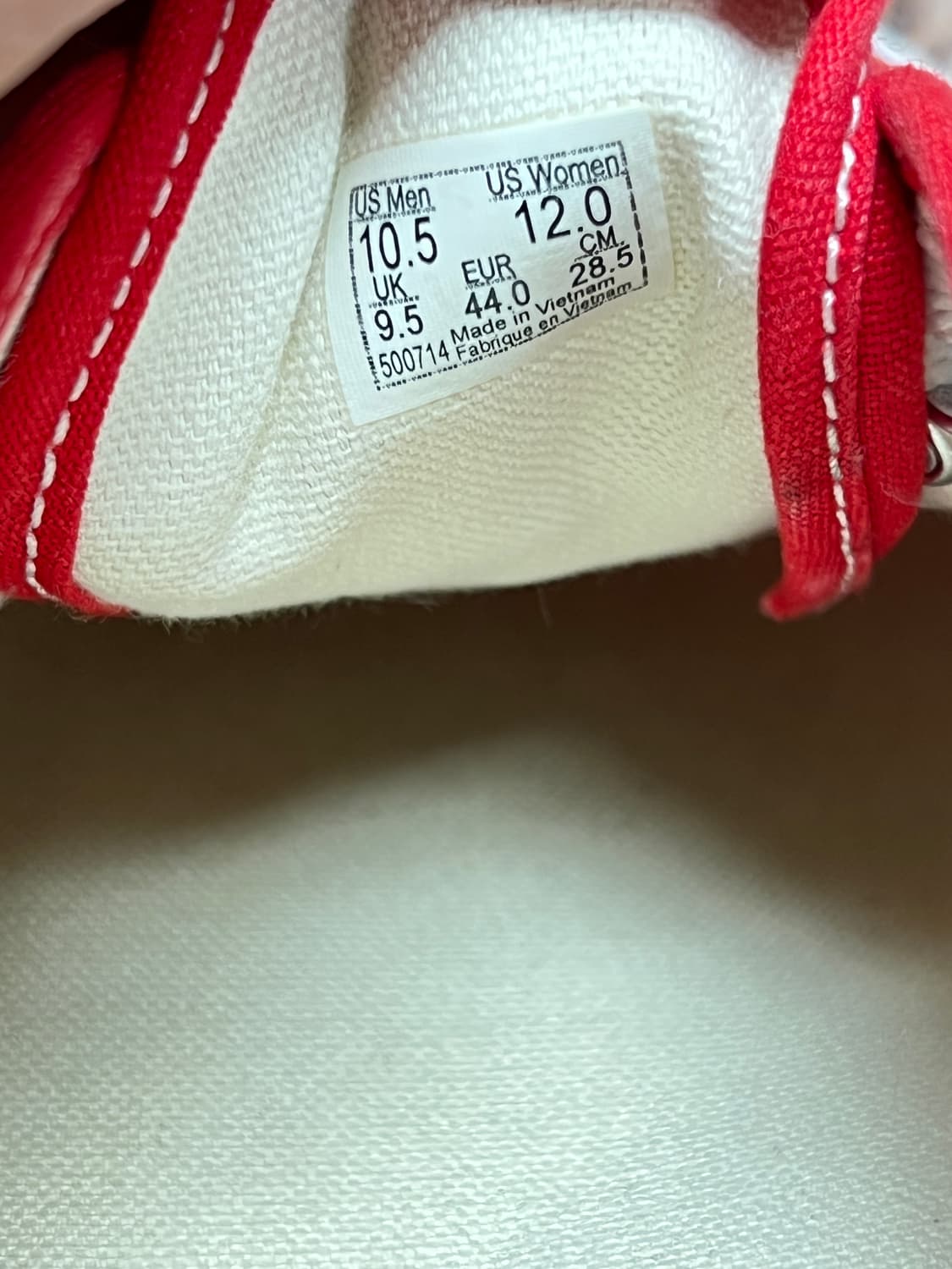 반스 어센틱 레이싱 레드 285mm 상품이미지5