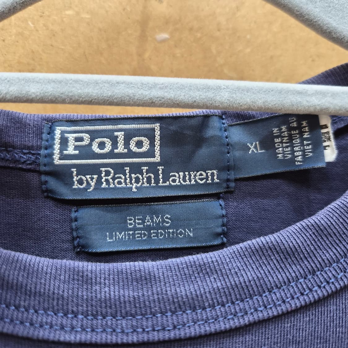 폴로랄프로렌 x 빔즈 네이비 앤 골드 로고 반팔 티셔츠 상품이미지5
