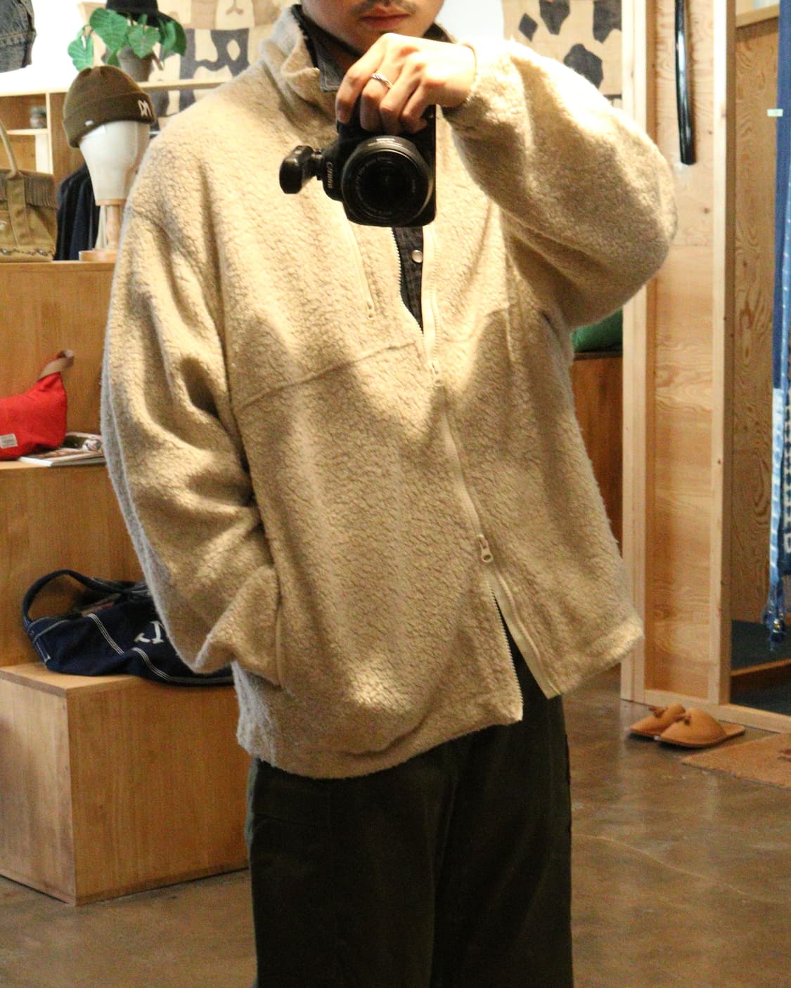 시오타 울 블루종 플리스 자켓 상품이미지2