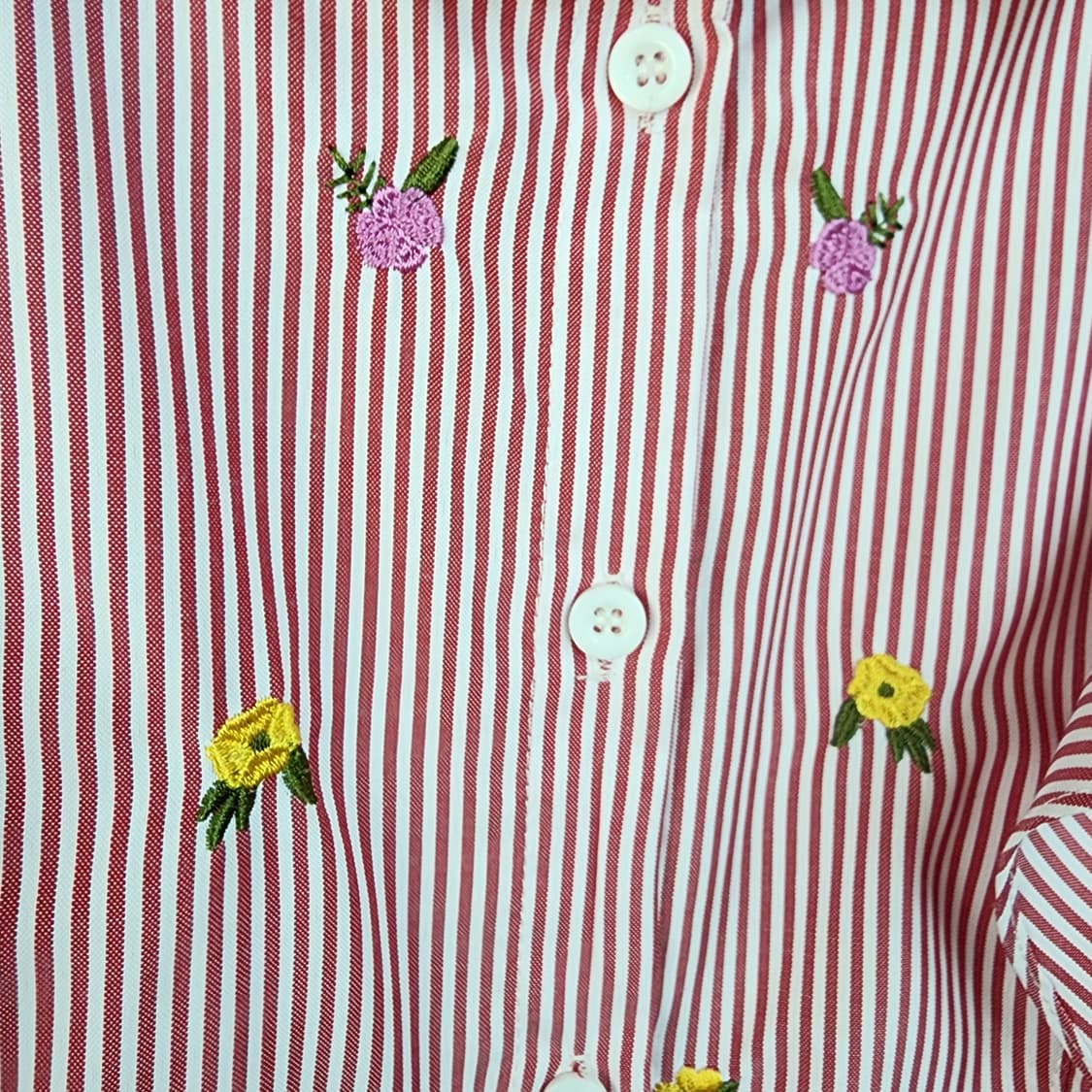 꽃자수 예쁜 스트라이프 롱 원피스 상품이미지3