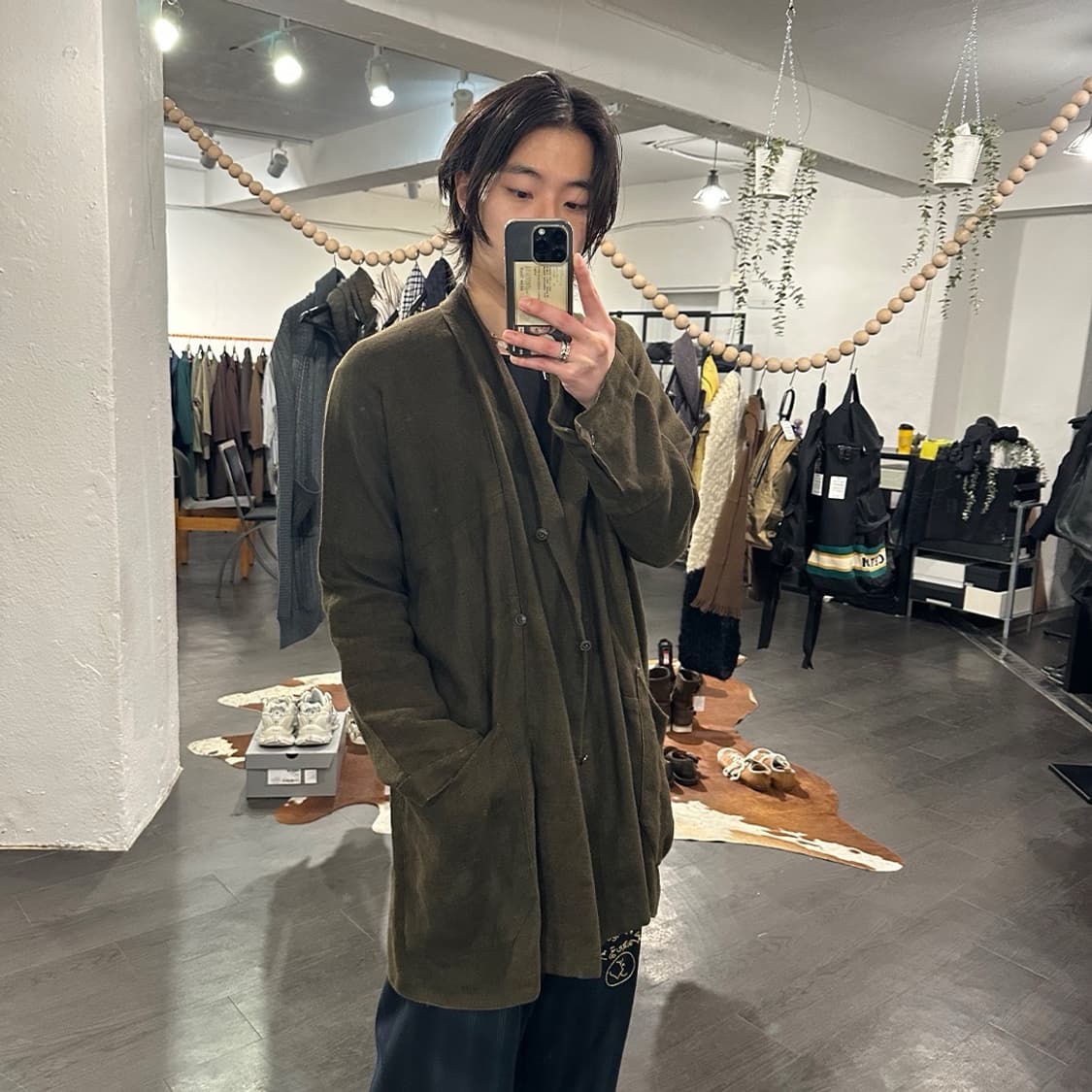 얀얀반에쉐 히든버튼 헴프 코트 상품이미지4