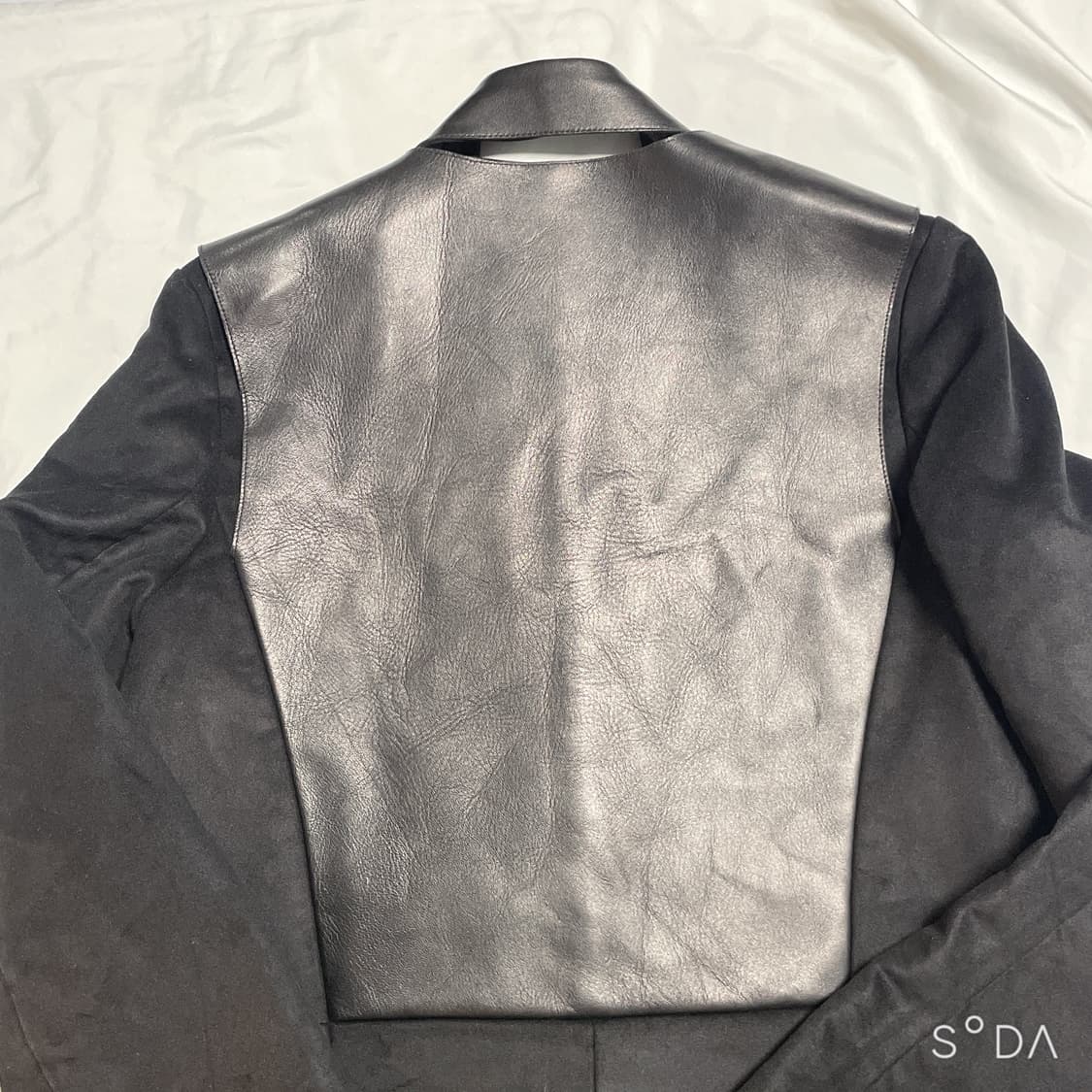 알렉산더 왕 블랙 가죽 배색 블레이저 코트 상품이미지9