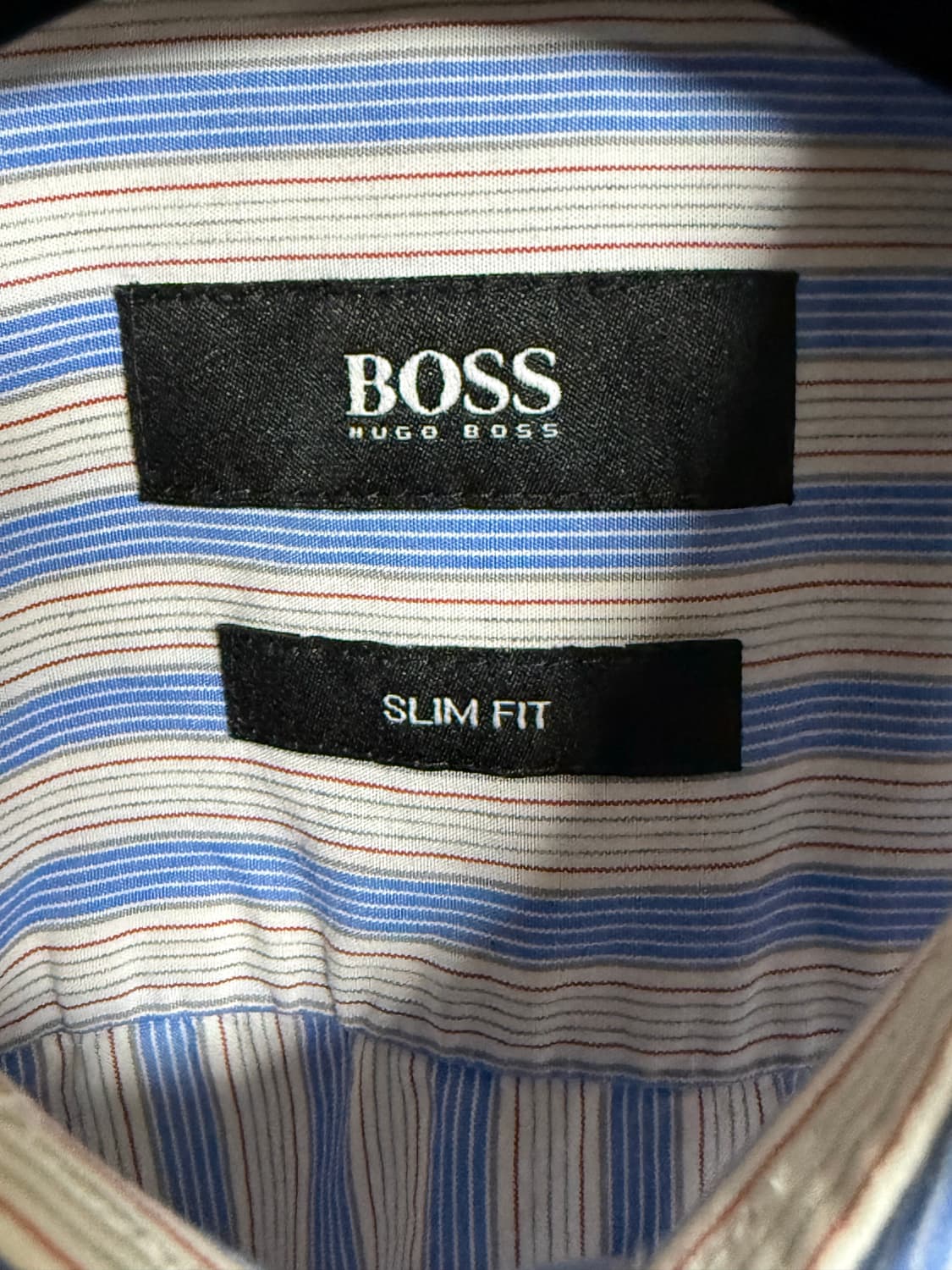 [S] 보스 휴고보스 슬림핏 블루 스트라이프 셔츠 상품이미지3