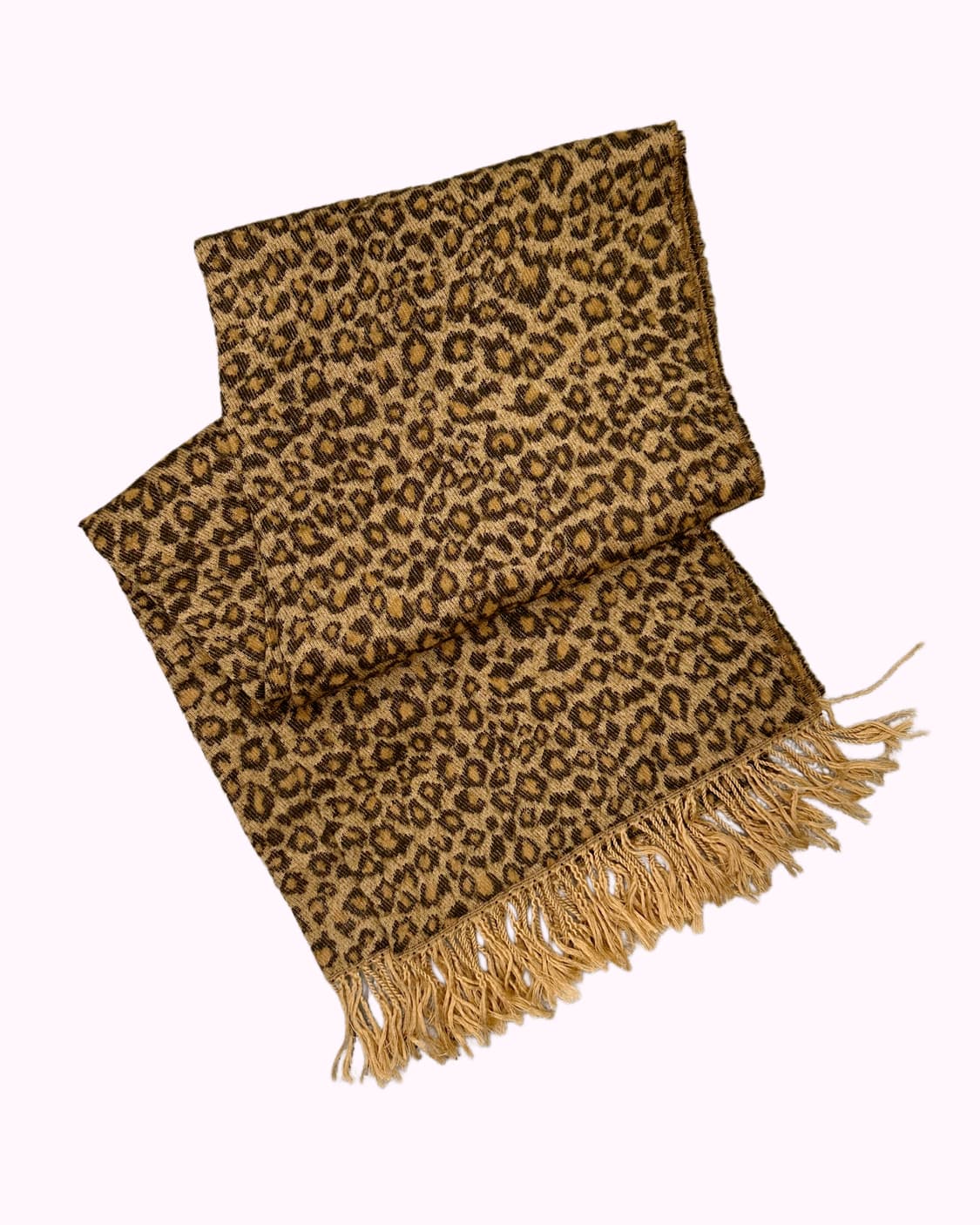 leopard pattern fringe muffler 상품이미지1