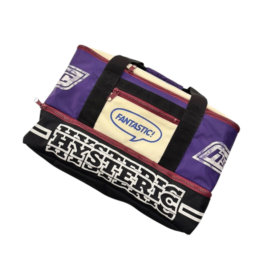 히스테릭글래머 컬러 블록 피크닉 보스턴백 퍼플/블랙 상품이미지1