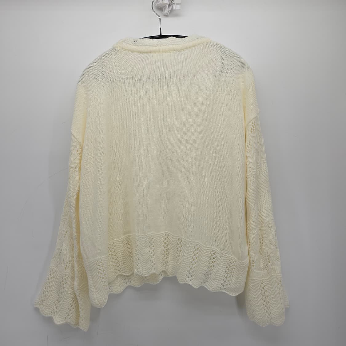 레이스 디테일 러플 니트 아이보리 상품이미지6