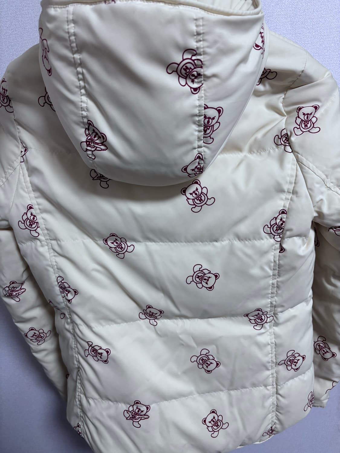 히스테릭글래머 퍽베어 크림핑크 패딩 리버시블 상품이미지2