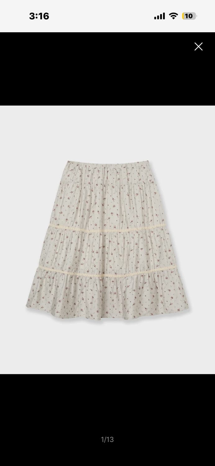 Aeae PATTERN TIERED SKIRT [BEIGE] 상품이미지1