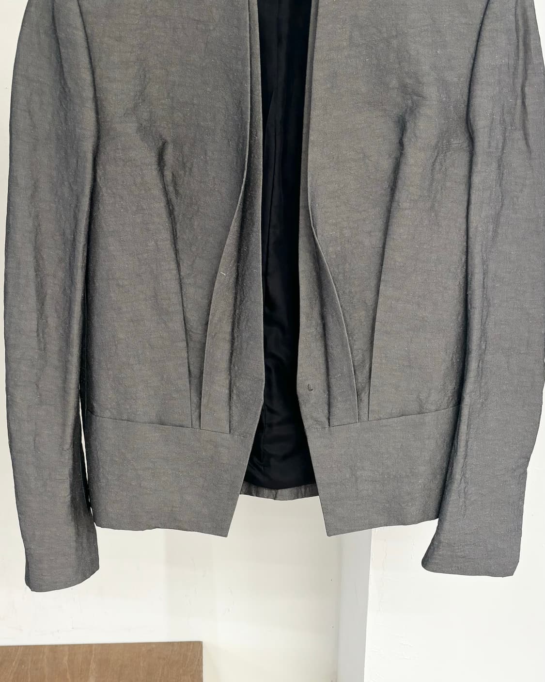 하이더 아커만 그레이 논카라 리넨 나일론 자켓 상품이미지5