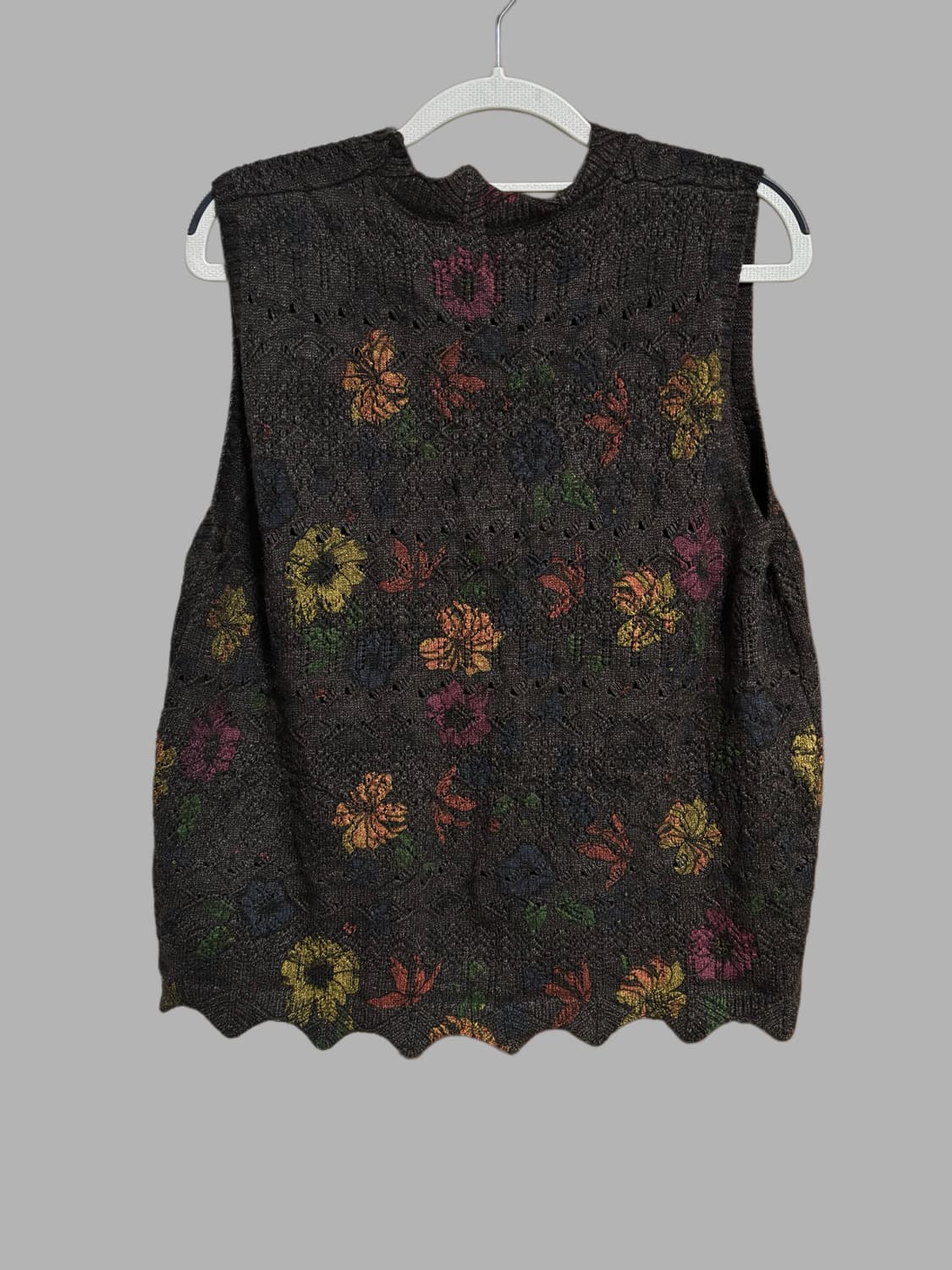 빈티지 플라워 페인팅 니트 베스트 상품이미지2