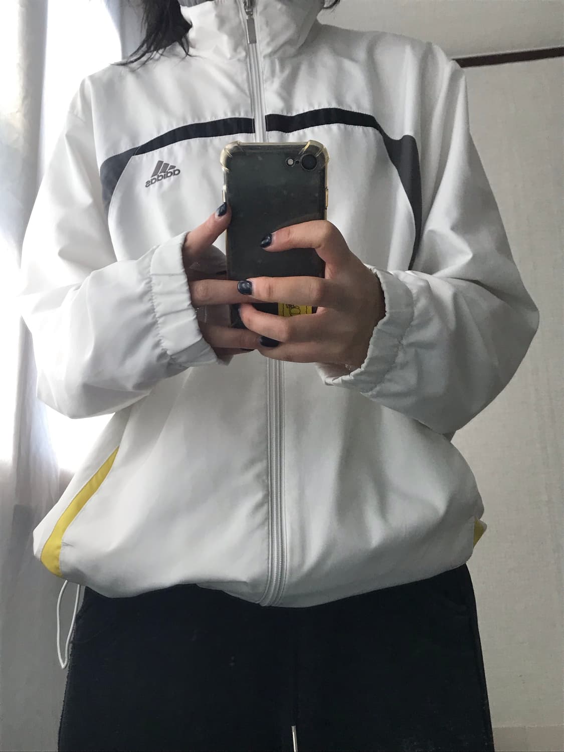 아디다스 화이트 윈드브레이커 상품이미지1