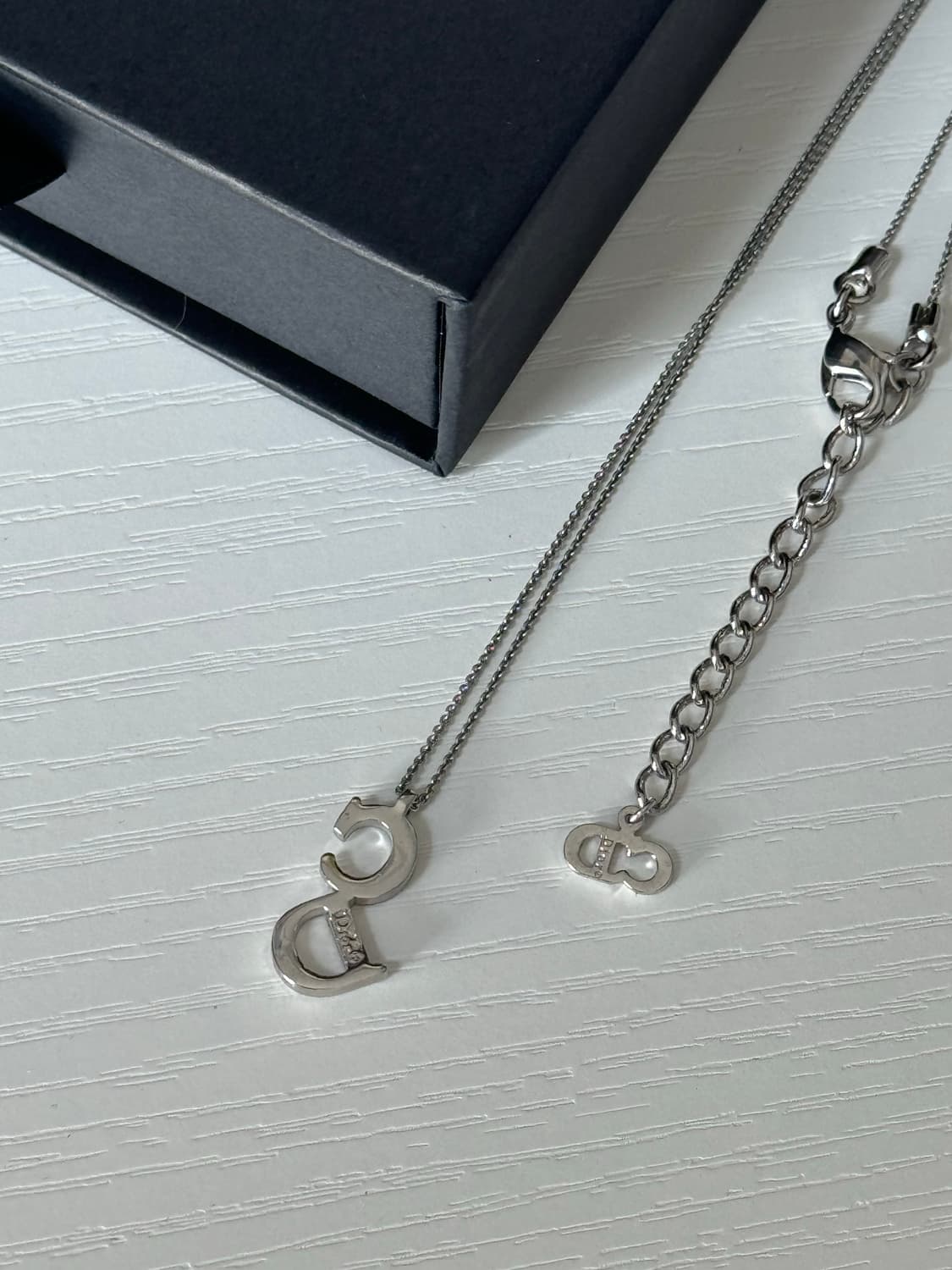 디올 Dior 빈티지 CD 로고 실버 목걸이 상품이미지4