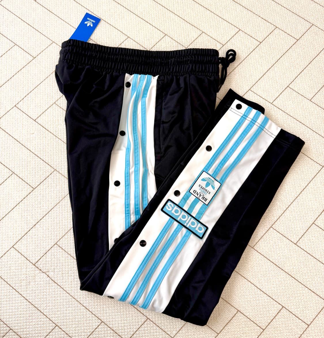 (L)(새제품)아디다스 오리지널스 아디브레이크 트랙 팬츠 터콰이즈 상품이미지2