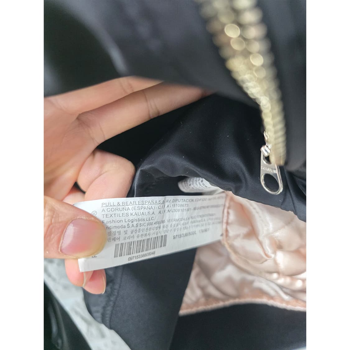 택포_ 풀앤베어 블랙 MA-1 항공점퍼 L 상품이미지3