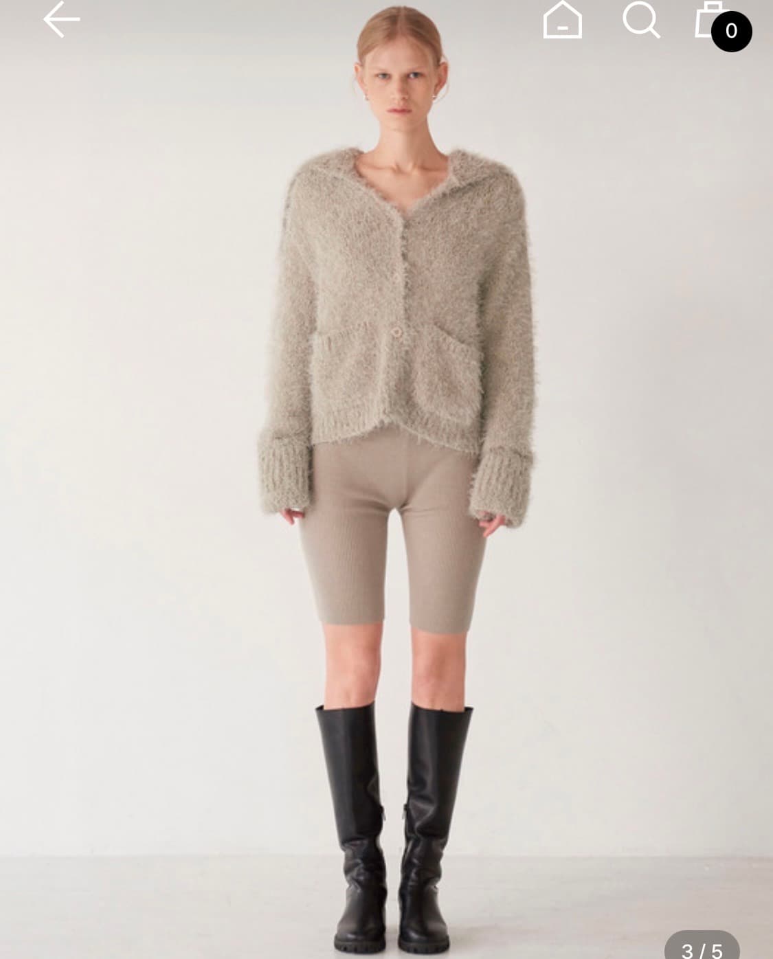 다이애그널 세일러니트 가디건 민트그레이 상품이미지3