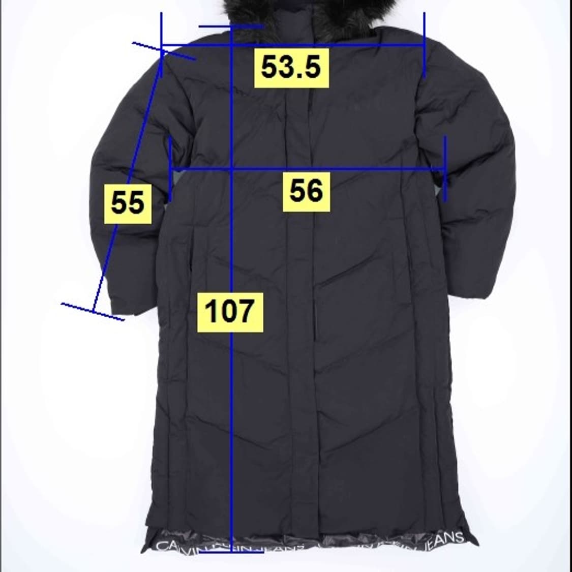 [M] 캘빈클라인 여성 후드퍼 덕다운 롱패딩 벤치 파카 4126 상품이미지10