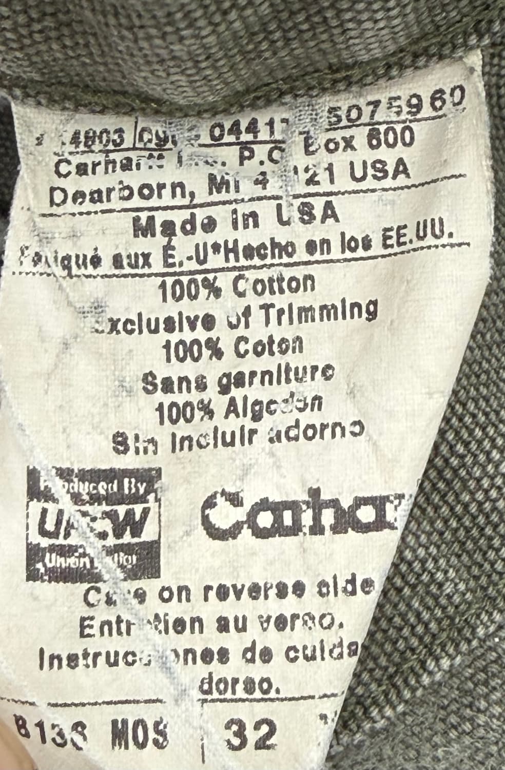 00s 칼하트 더블니 mos 모스그린 카펜터 팬츠 상품이미지6