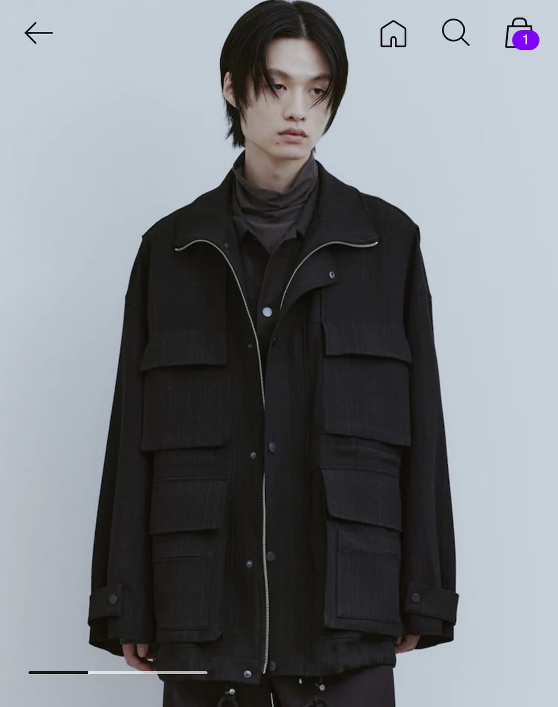 Youth 오버사이즈 필드자켓 블랙 상품이미지2