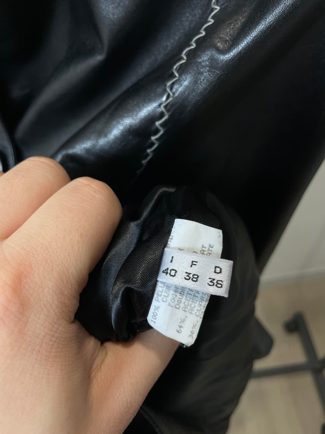 GENNY 제니 스티치 롱 가죽 코트 자켓 상품이미지8