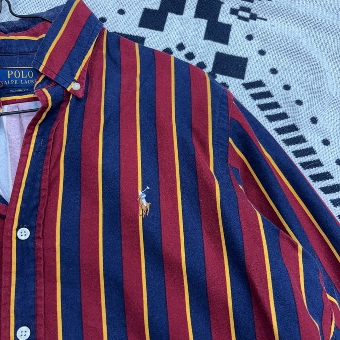 폴로 랄프로렌 신형 QR 커스텀핏 스트라이프 셔츠 M P00088 상품이미지2