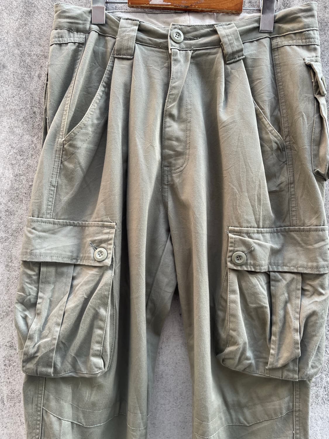 빈티지 올리브 카코팬츠 상품이미지4